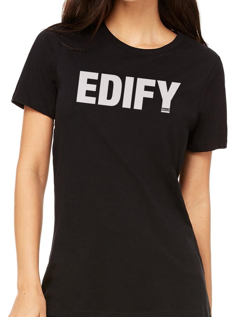 EDIFY WHITE PRINT TEE