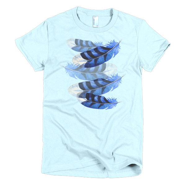 BLUE FEATHERS TEE