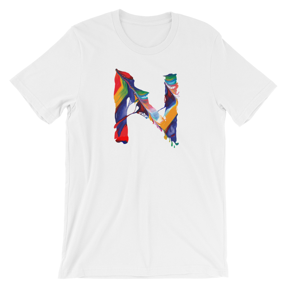 BeYouTees® Alphapaint N monogram tee