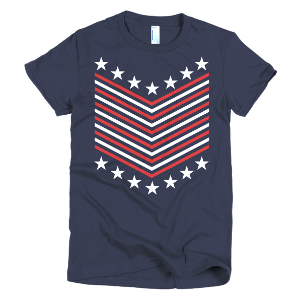 BeYouTees® Stars and Stripes chevron graphic tee