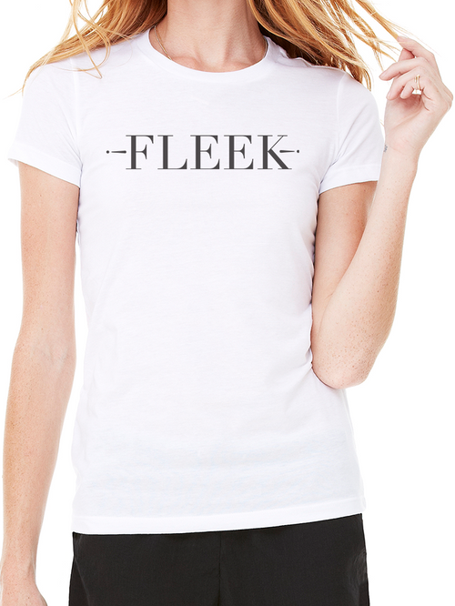 BeYouTees® Fleek graphic tee (black type)