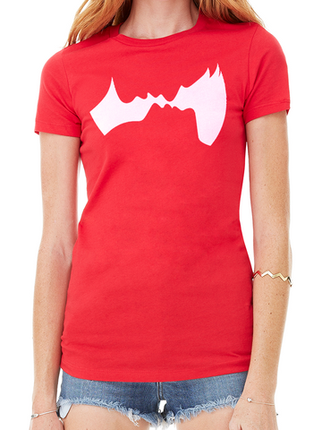 FACE TWO FACE RED PRINT TEE