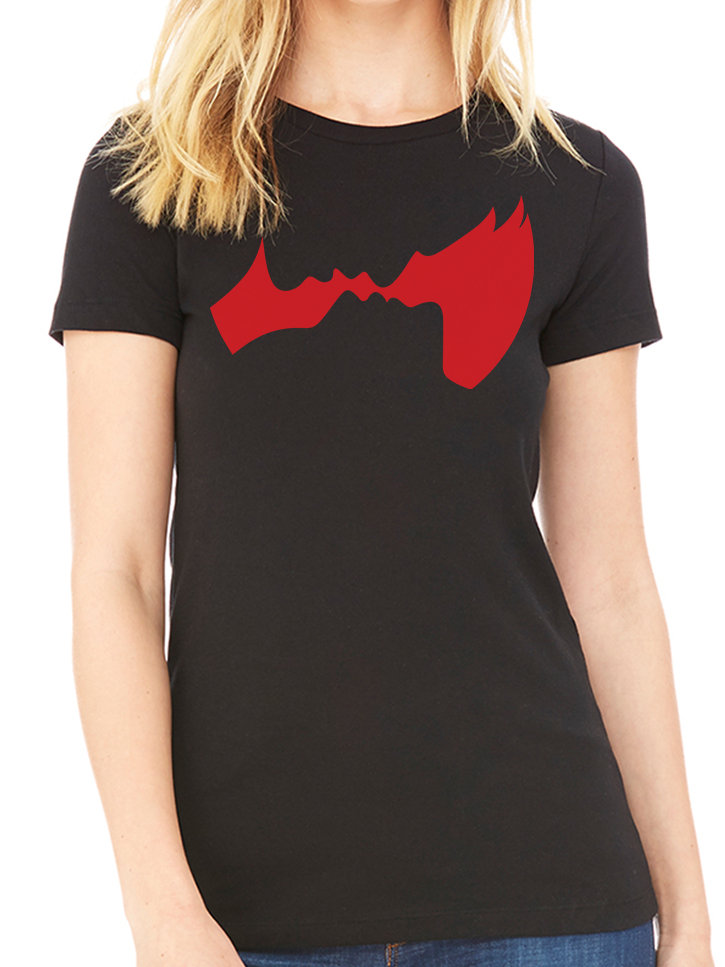FACE TWO FACE RED PRINT TEE