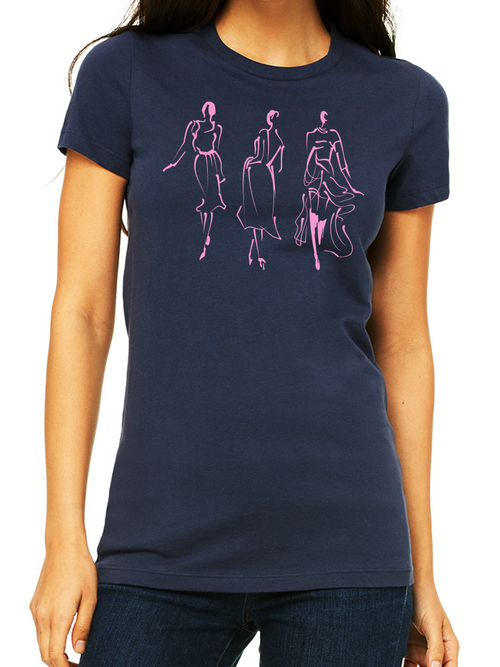 BeYouTees® Pink Fashionistas I graphic tee