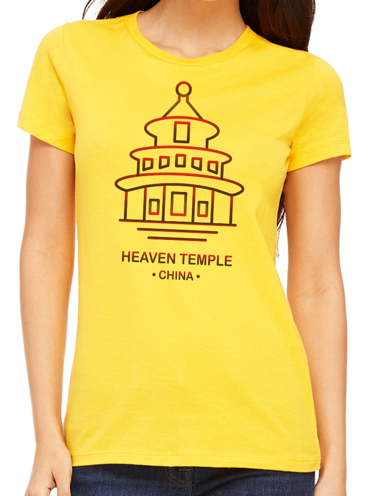 BeYouTees® Heaven Temple landmark graphic tee