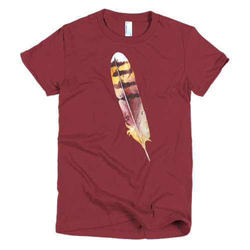 BeYouTees® Striped Feather graphic tee