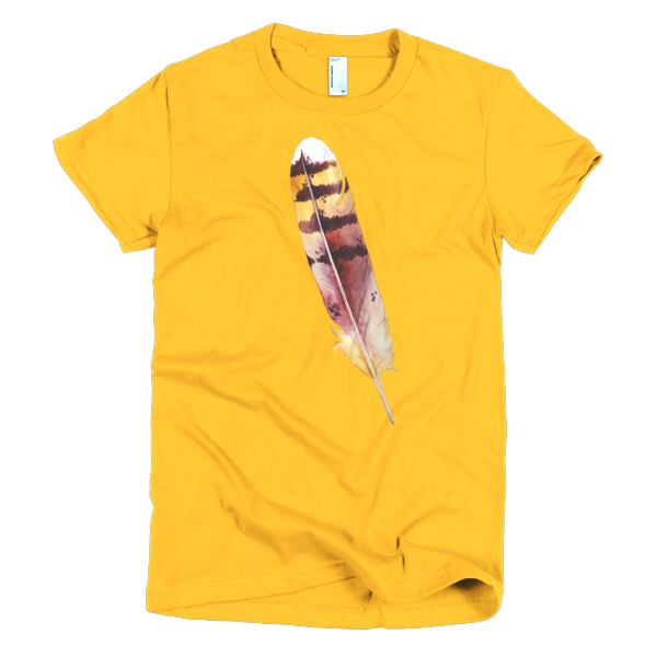 BeYouTees® Striped Feather graphic tee