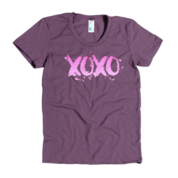 BeYouTees® XOXO graphic tee (pink ombre)