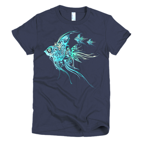 BLUE FEATHERS TEE
