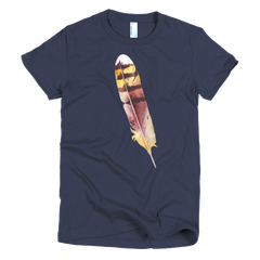 BeYouTees® Striped Feather graphic tee