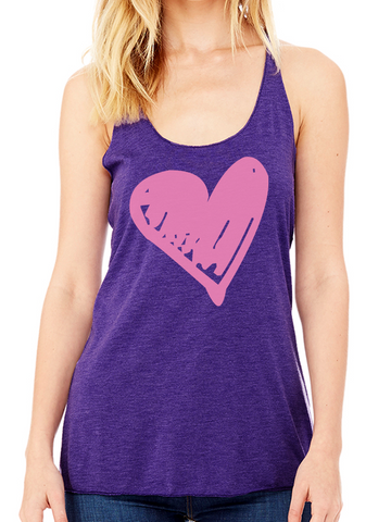 BeYouTees® Scribble Heart graphic tank