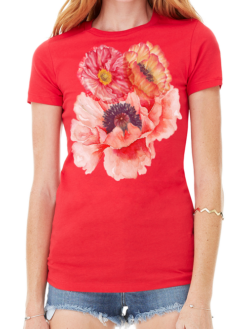 BeYouTees® Poppies graphic tee