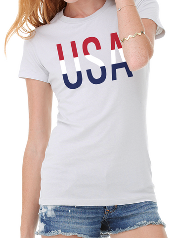 BeYouTees® Stars and Stripes chevron graphic tee
